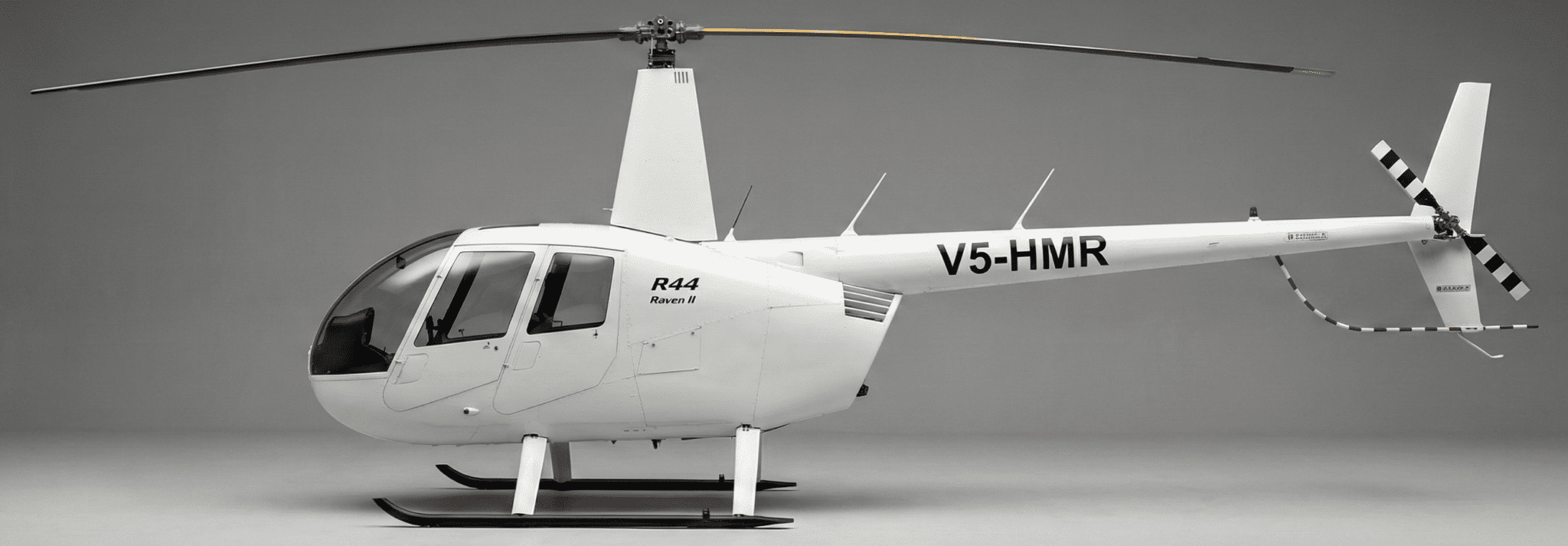White helicopter with sleek design